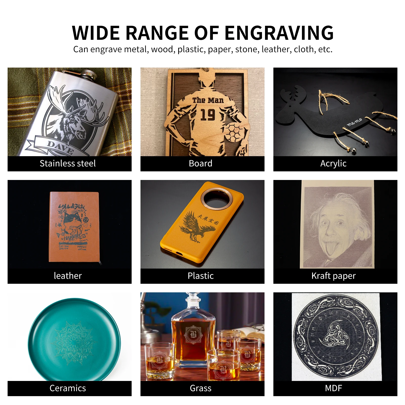 Wainlux Laser Engraving Machine For Metal DIY Lazer Engraver Cutting Printer 40w CNC Router For Logo carving Cut wood/Leathe