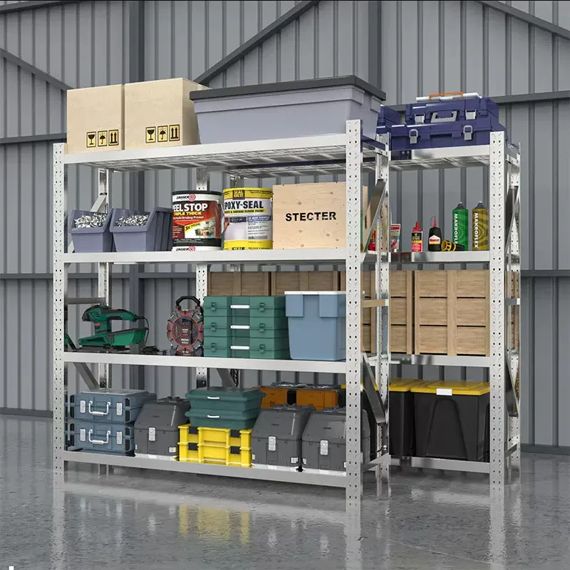 High Quality Wholesale Warehouse Storage Shelf Racking Light Duty Shelf Shelving Rack Metal Rack Storage With Guardrail