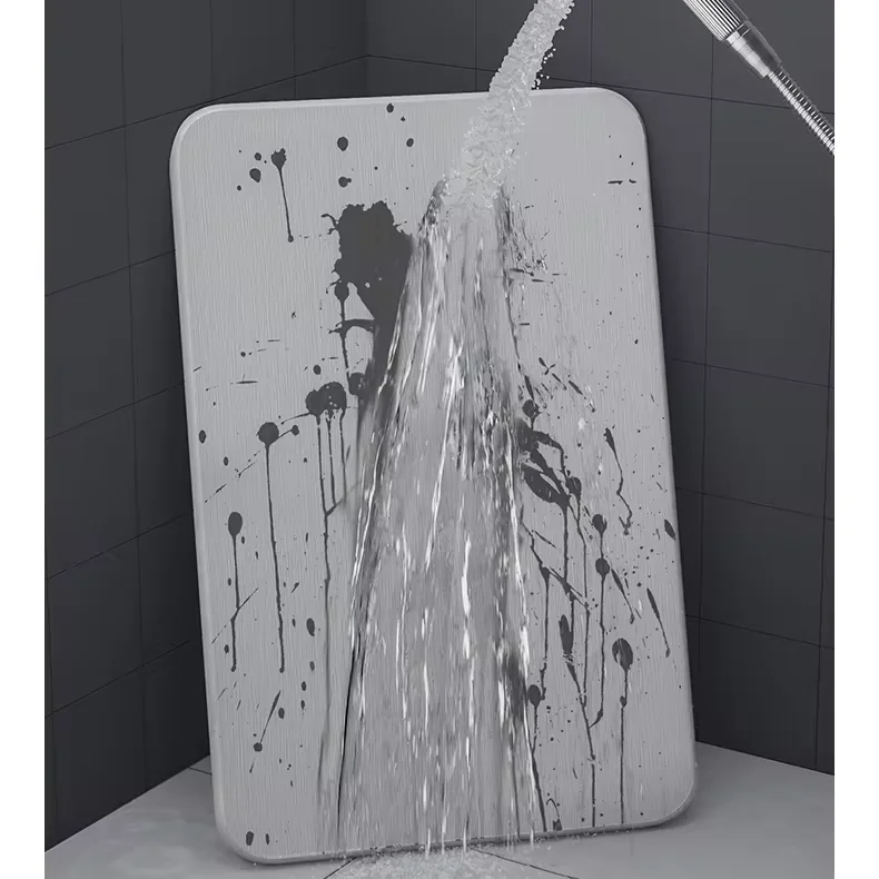 SHENGDE Stone Friendly Non Slip Premium Rug Marble Diatomite Absorbent Floor Water Absorption Bathroom Set Bath Mat For Kitchen