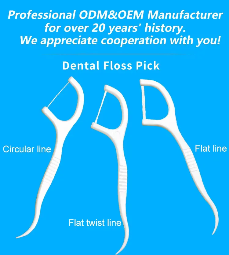 Factory Price Biodegradable Adult Women Kids Dental Floss Pick, Oral Care Teeth Cleaning Dental Floss