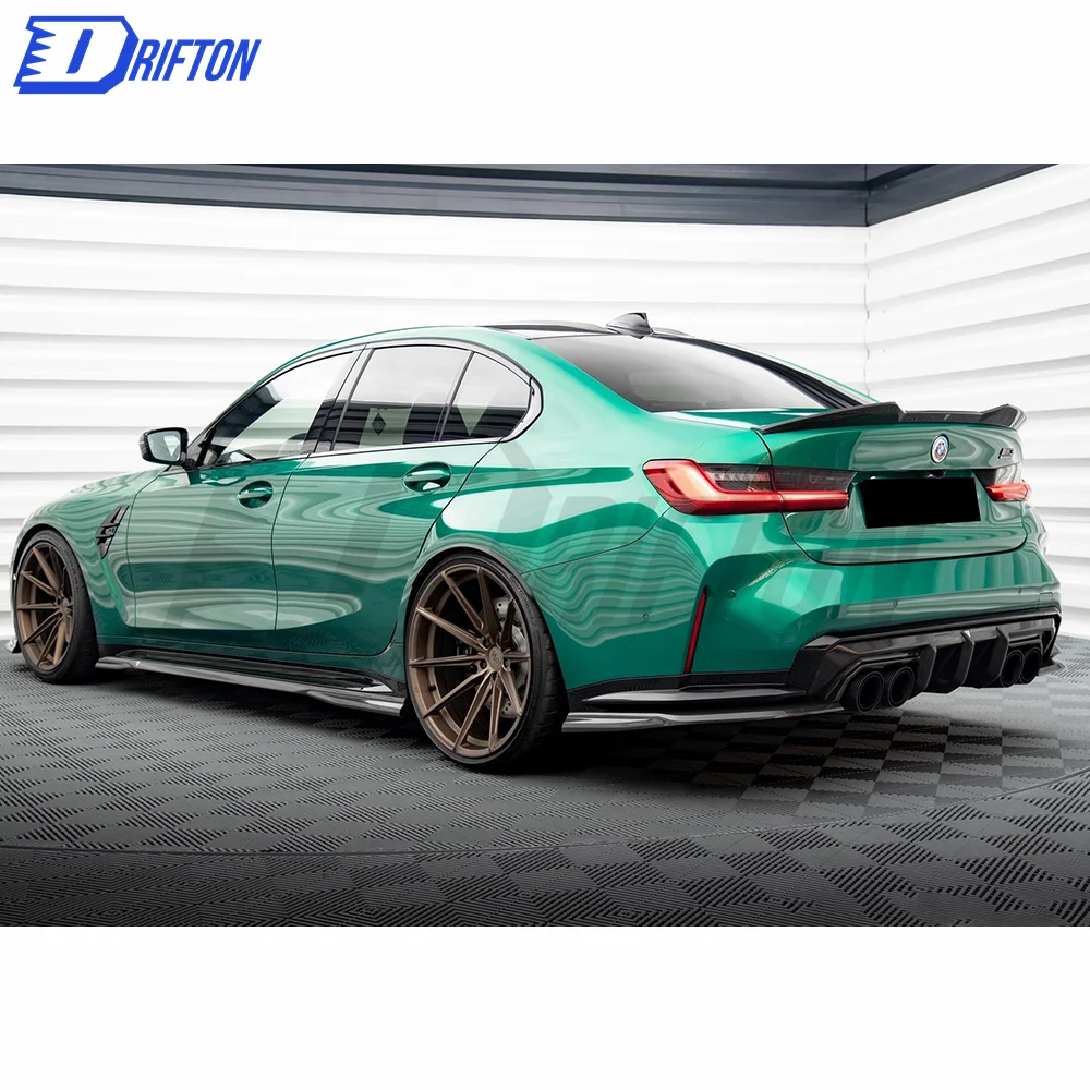 MT Style Dry Carbon Fiber Rear Splitter For BMW G82 M4 G80 M3