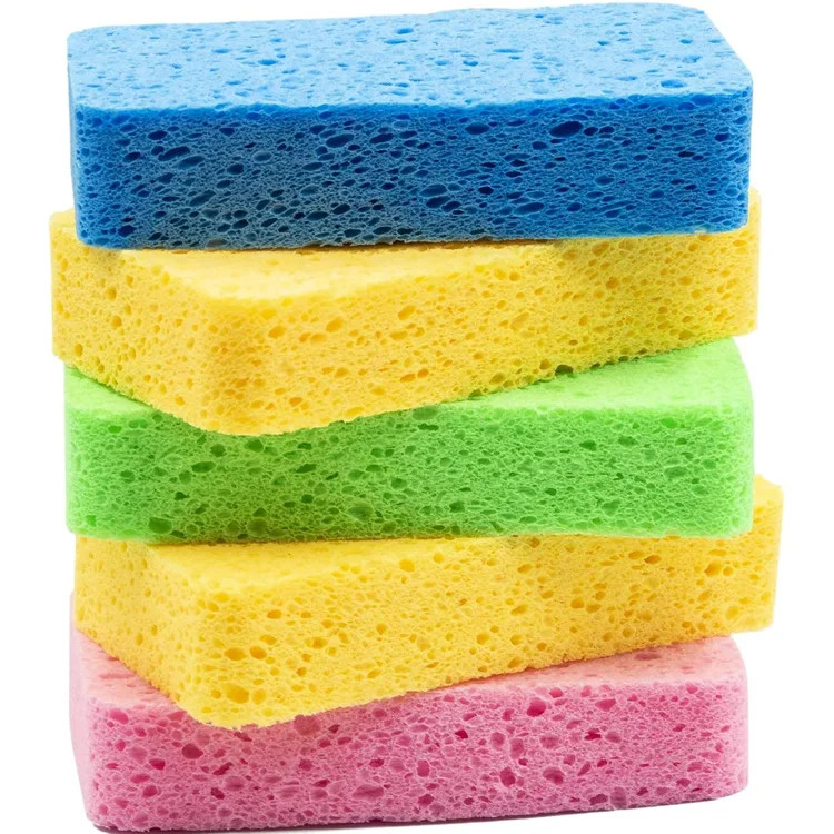 Экологически чистая биоразлагаемая всплывающая зеленая натуральная целлюлоза шведская целлюлозная губка для мытья посуды