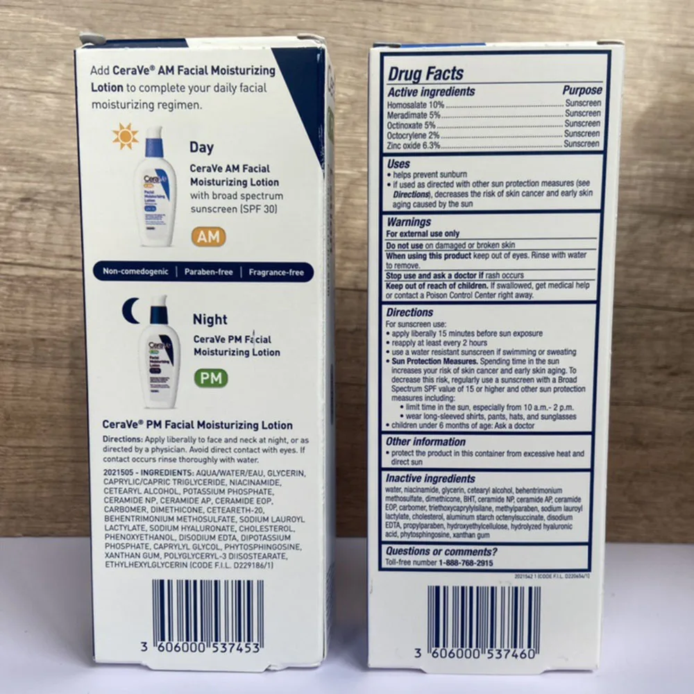 Hot Selling 89ml CERA AM Facial Moisturizing Lotion with SPF30 Sunscreen Face Cream & Lotion