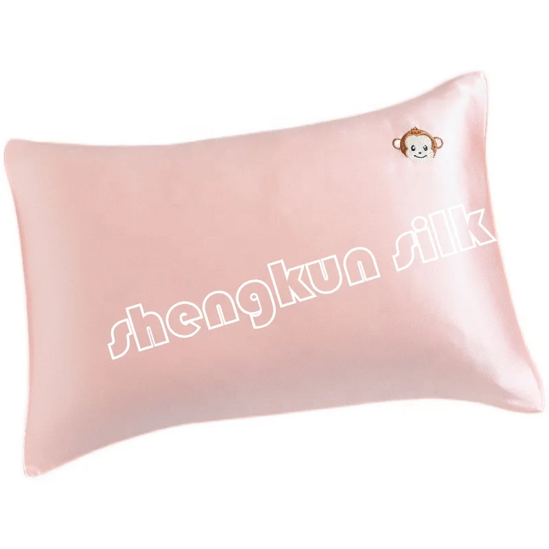 
 China Manufacturer Animal Solid Marine color Baby use Pure Silk Pillowcase pillow Protector pillow cover pillow case  