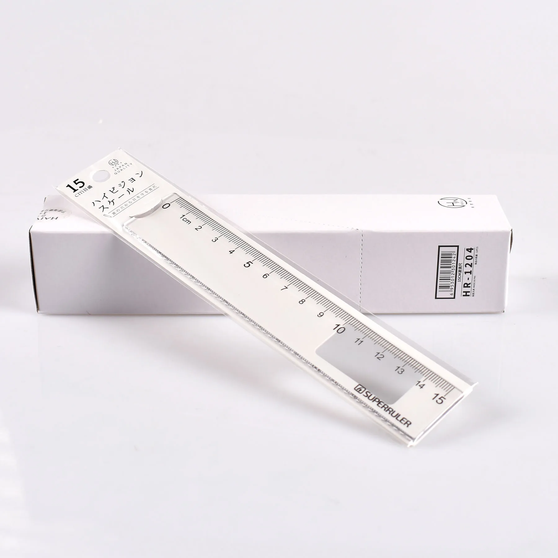 15cm ruler transparent wave plastic ruler student scale school stationery