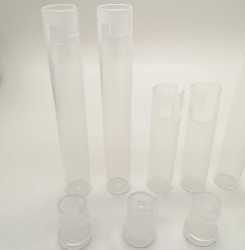 
CR Clear Packaging Tube Free Design Stickers Customized Label Cartridges Preroll Joint Packing Tube 