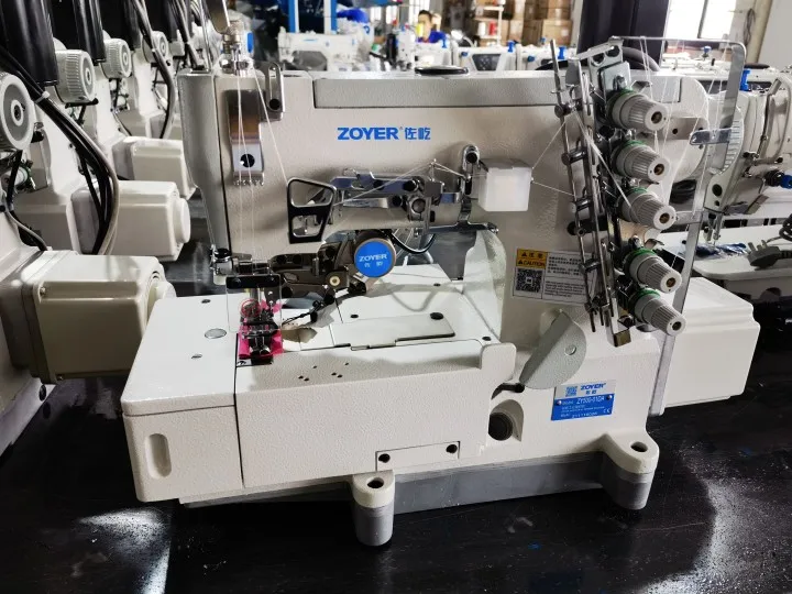 ZY500-01DA ZOYER direct drive auto trimmer cover stitch sewing machine for many kinds of decoration