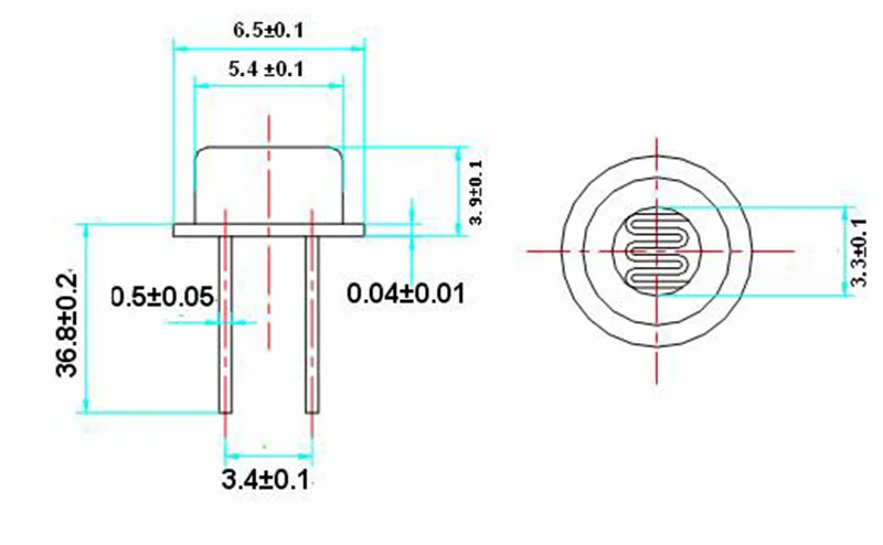 5mm Metal Photocell in Hermetic Packing photoresistor