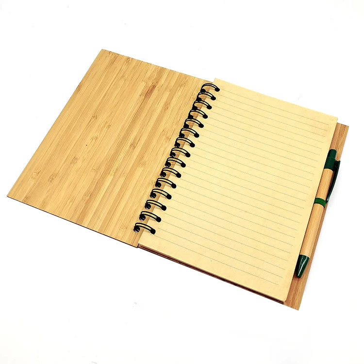 Custom A5  kraft paper notebook with pen eco-friendly notebook journal