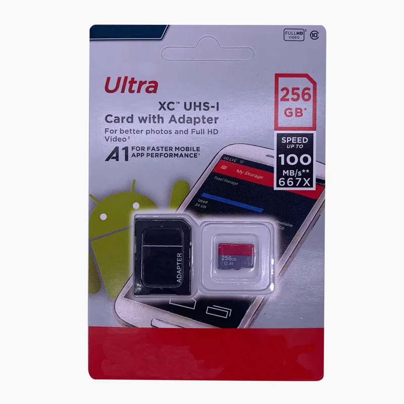 Оригинальная карта памяти TF 128 ГБ Mini SD с полным объемом 4 8 16 32 64 256 512 для дрона телефона динамика