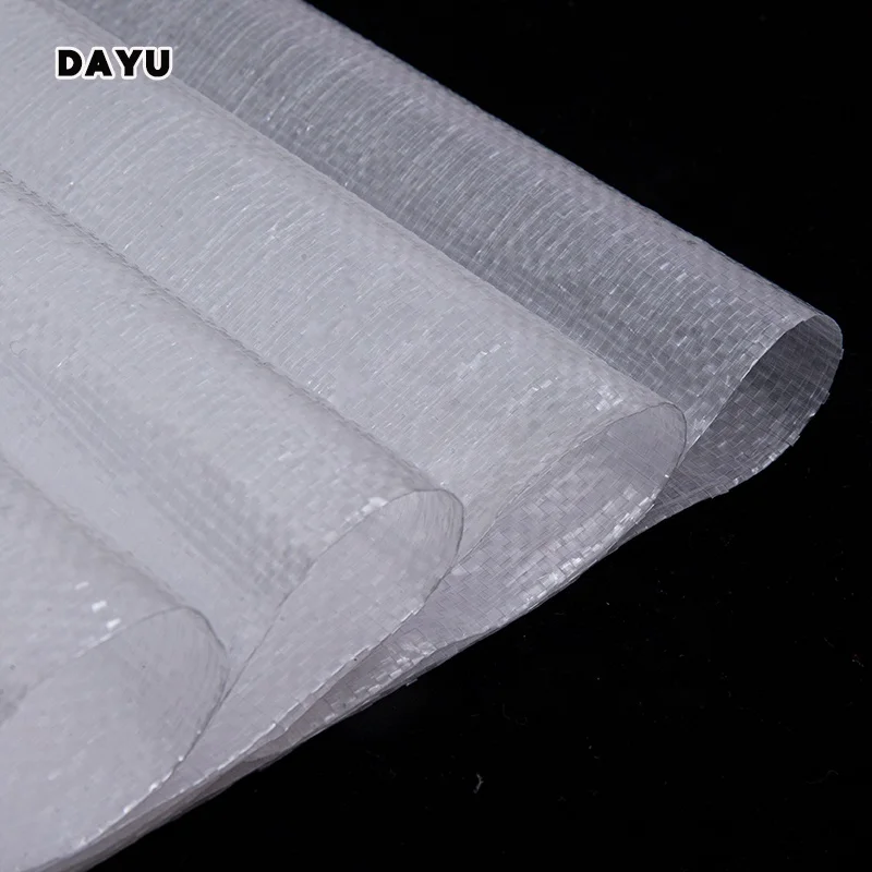 In Stock rice packaging pack bag 100% virgin polypropylene woven transparent bag