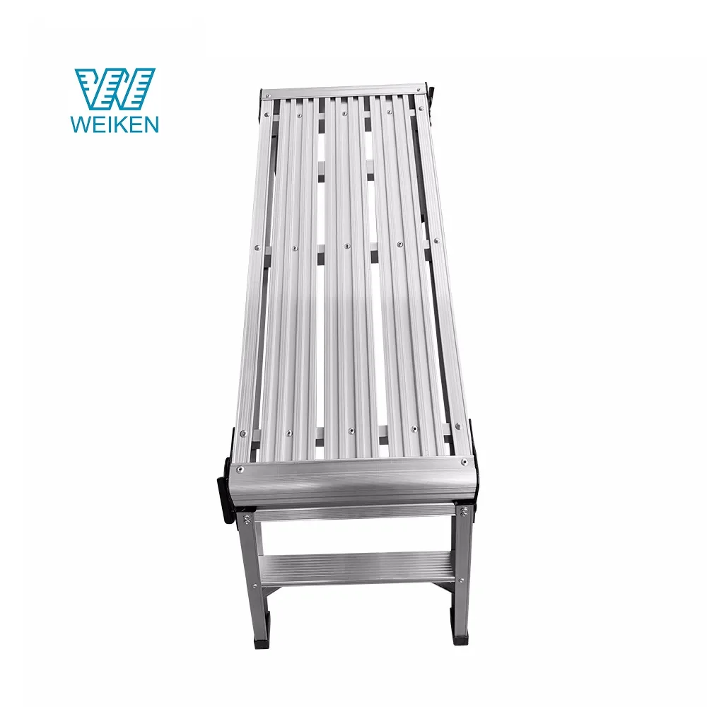 WEIKEN Car Wash Work Platform Folding Dual-Use Household Mobile Ladder Aluminum Ladder Domestic Foldable Ladder Platform