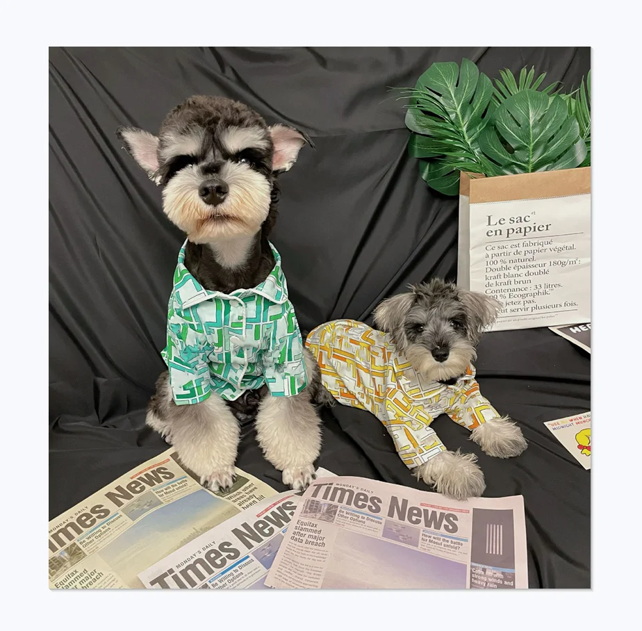 Soft And Comfortable Material Haute Couture Brand F Design Logo Dog Pajamas Luxury Pet Shirt