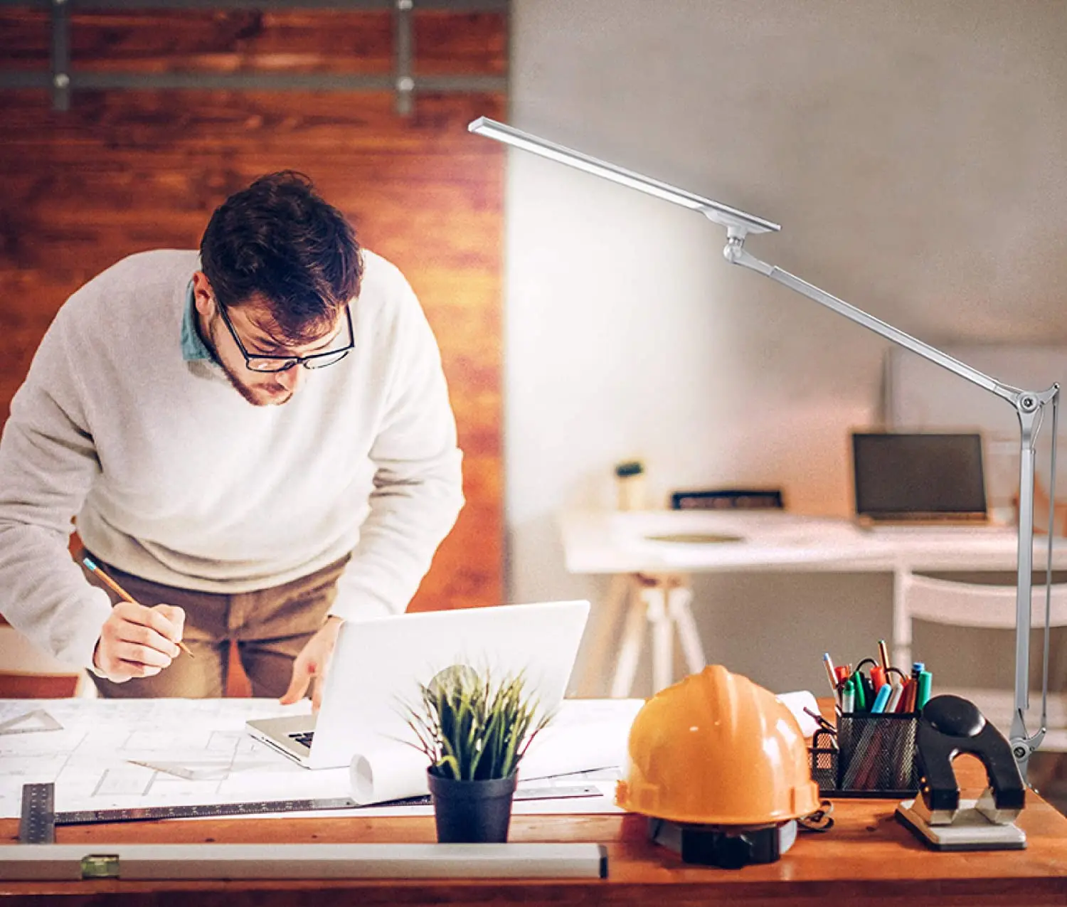 Best selling product eyelash extension metal desk lamp clamp lamp swing arm lamp for office home school