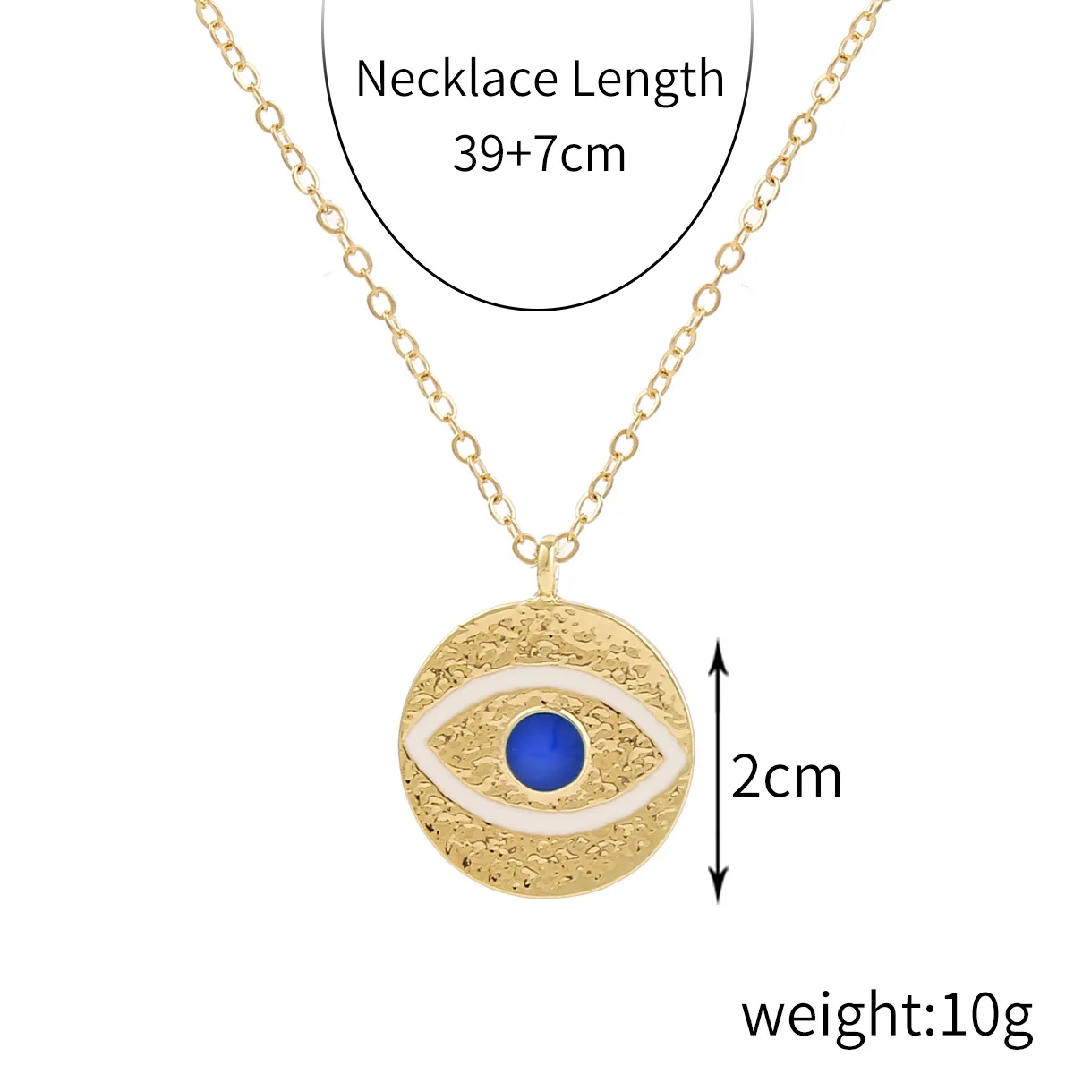 BELLEGIRL Europe and American new fashion necklace wholesale  hot sale hip hop Angel eye pendant necklace jewellery