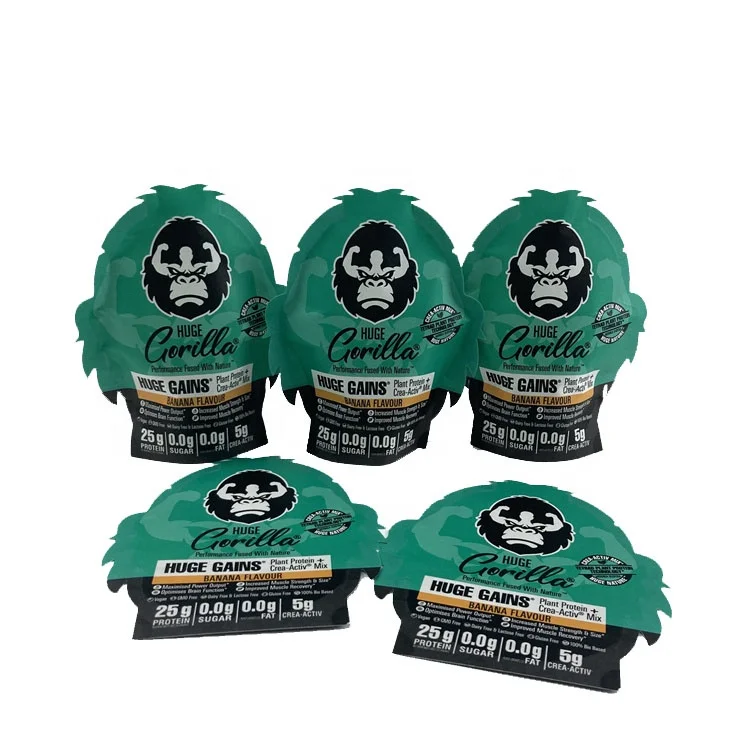 Free sample digital printing 3.5g smell proof die cut bags special shape round shape 7g 28g mylar bags