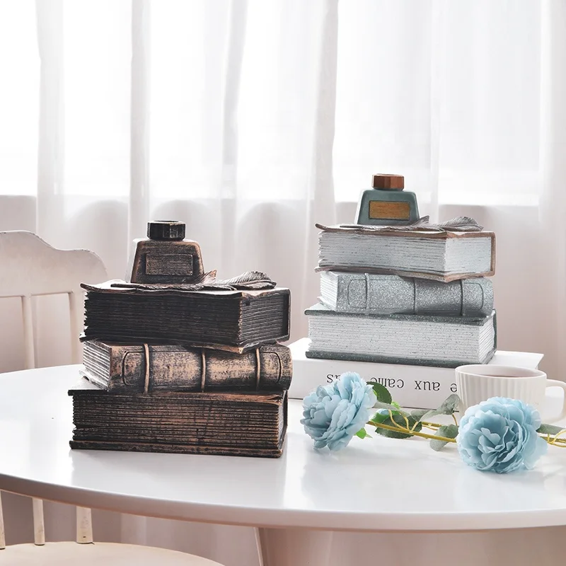 Nordic crafts simulation book decoration resin dried flower vase