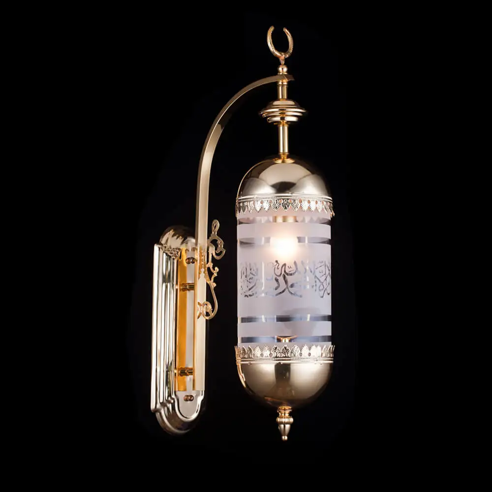 Arabian wall lighting for mosque decoration light brass wall lamp