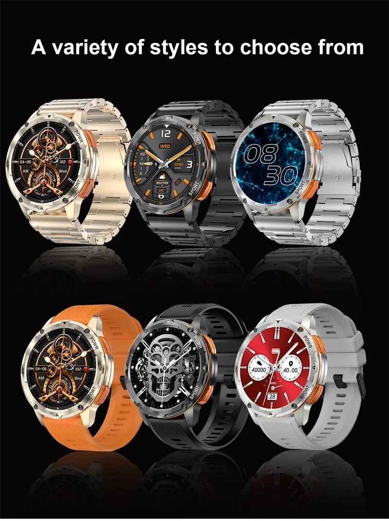 AK59 Smart Watch 2024 Outdoor Sports 1.43inch AMOLED BT Calling 400mAh Battery Health Heart Rate SpO2 Monitoring Smart Watch (23).jpg