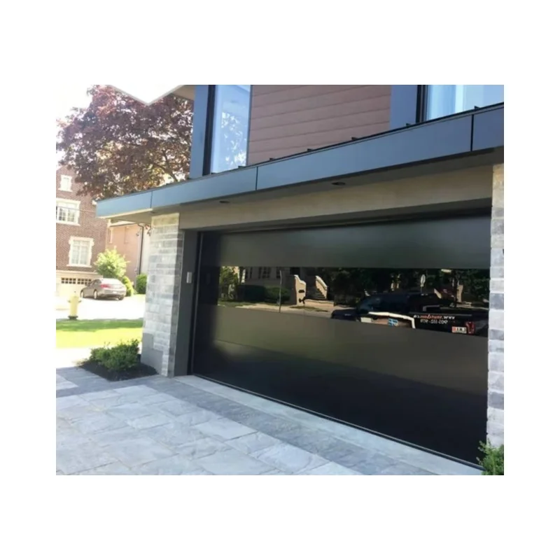 modern design aluminum panel and glass panel combination sectional garage door aluminum glass sectional garage door