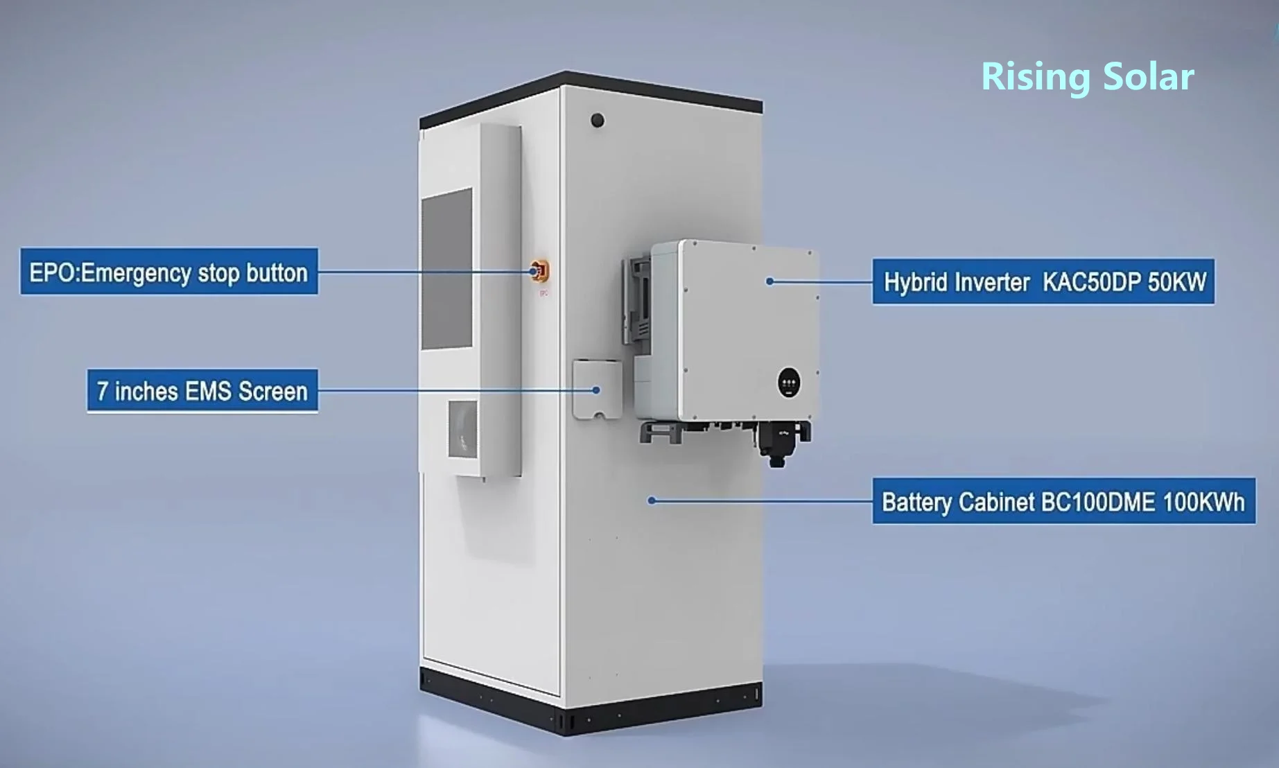 Kstar 100kWh All in One ESS 50KW Hybrid Solar Inverter+100kWh CATL LFP Battery Pack 1MWH 2MWH Container Energy Storage System