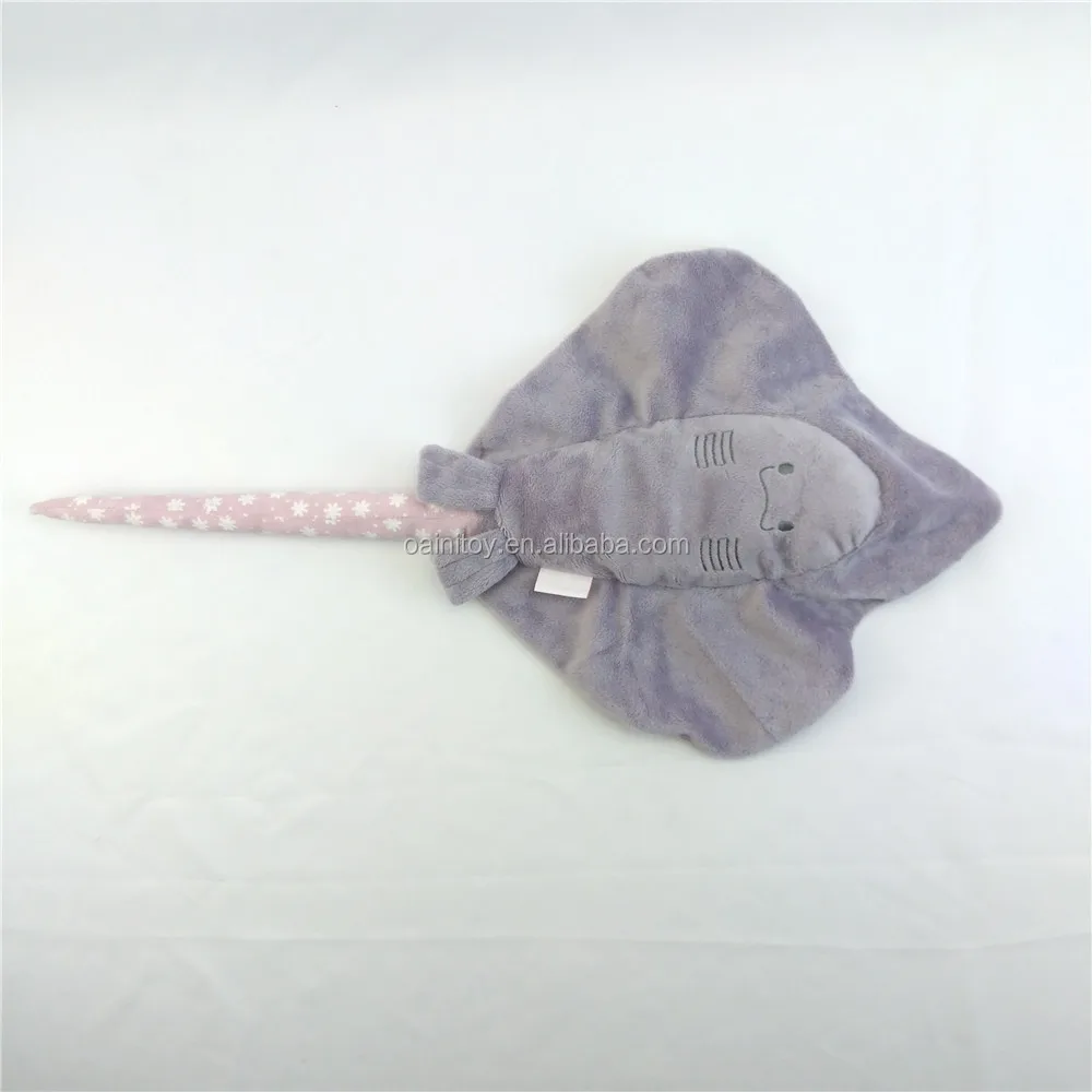 Manufacturer Custom Grey Ray Plush Toy Popular Skin-Friendly Kids Soft Stuffed Toy Lifelike Sea Animal Doll Plush Ray Toy