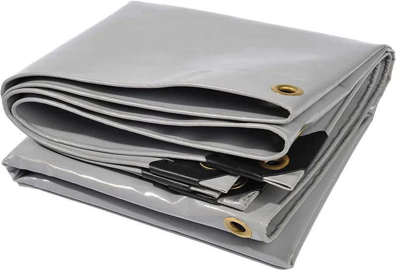 620gsm Custom Utility Box Trailer Cover Blue PVC Tarpaulin Cover with bungee rope