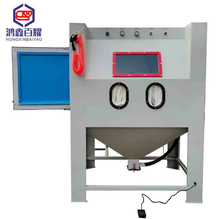 Water sand blasting machine CE water sand blasting cabinet wet sandblaster car wheel repair vapor sand blasting machine