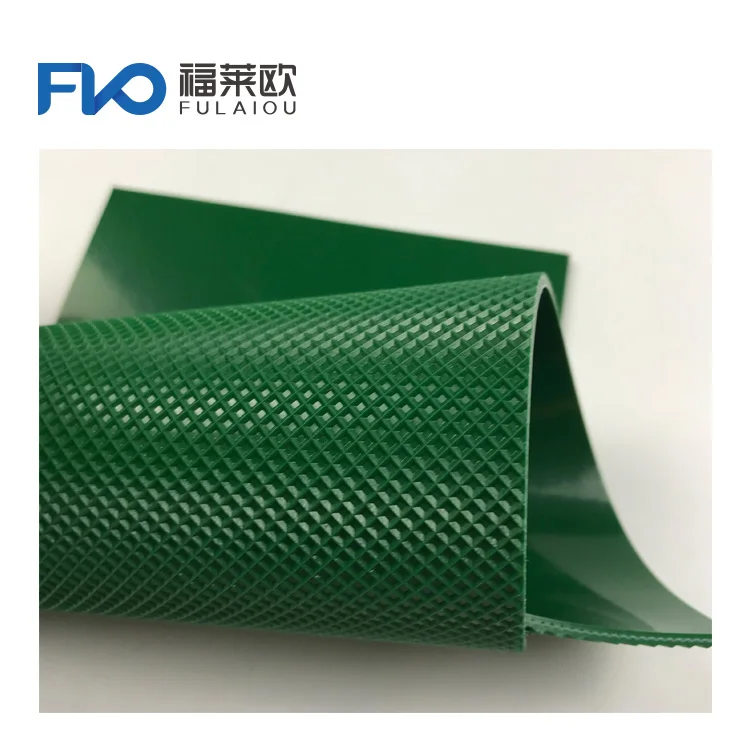 One ply green diamond bottom pvc conveyor belting