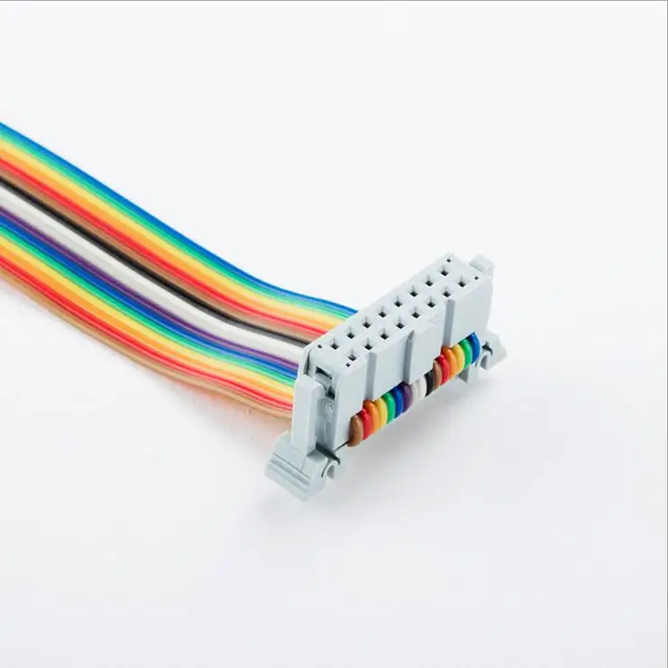 
0.635/1.27/1.0/2.0/2.54mm Rainbow IDC Flat Ribbon Cable 16 18 22 24 28 32 34 36 50 Pin 