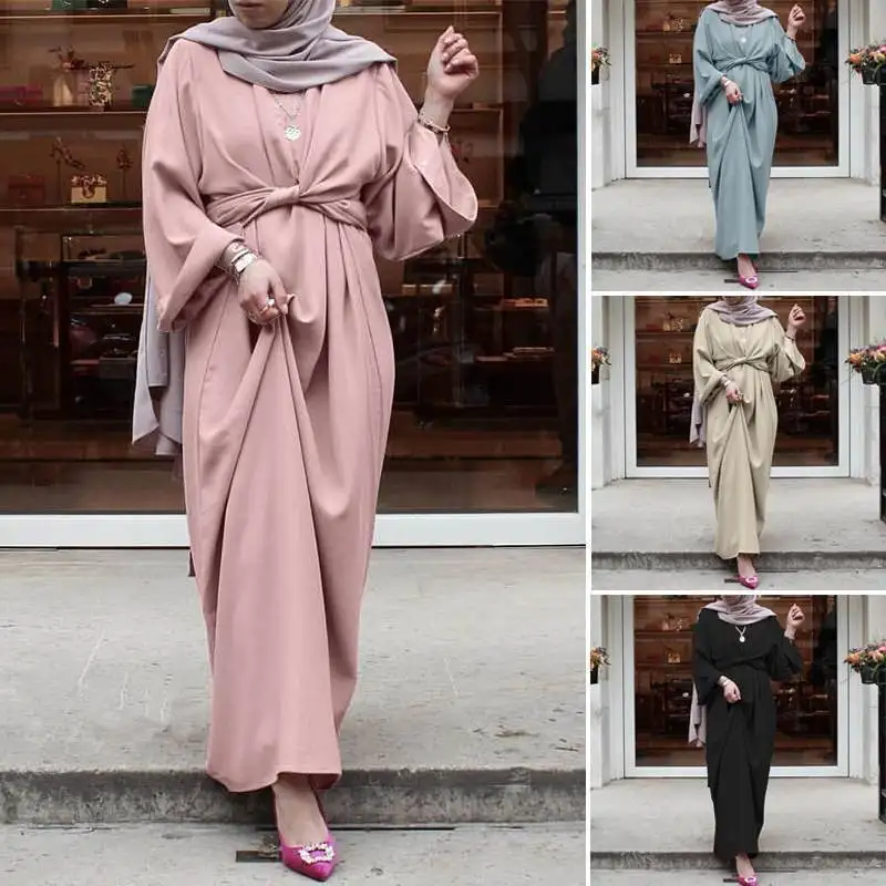 Abaya Muslim maxi dress vintage dress Muslim dubai women robe dress Muslim women clothing