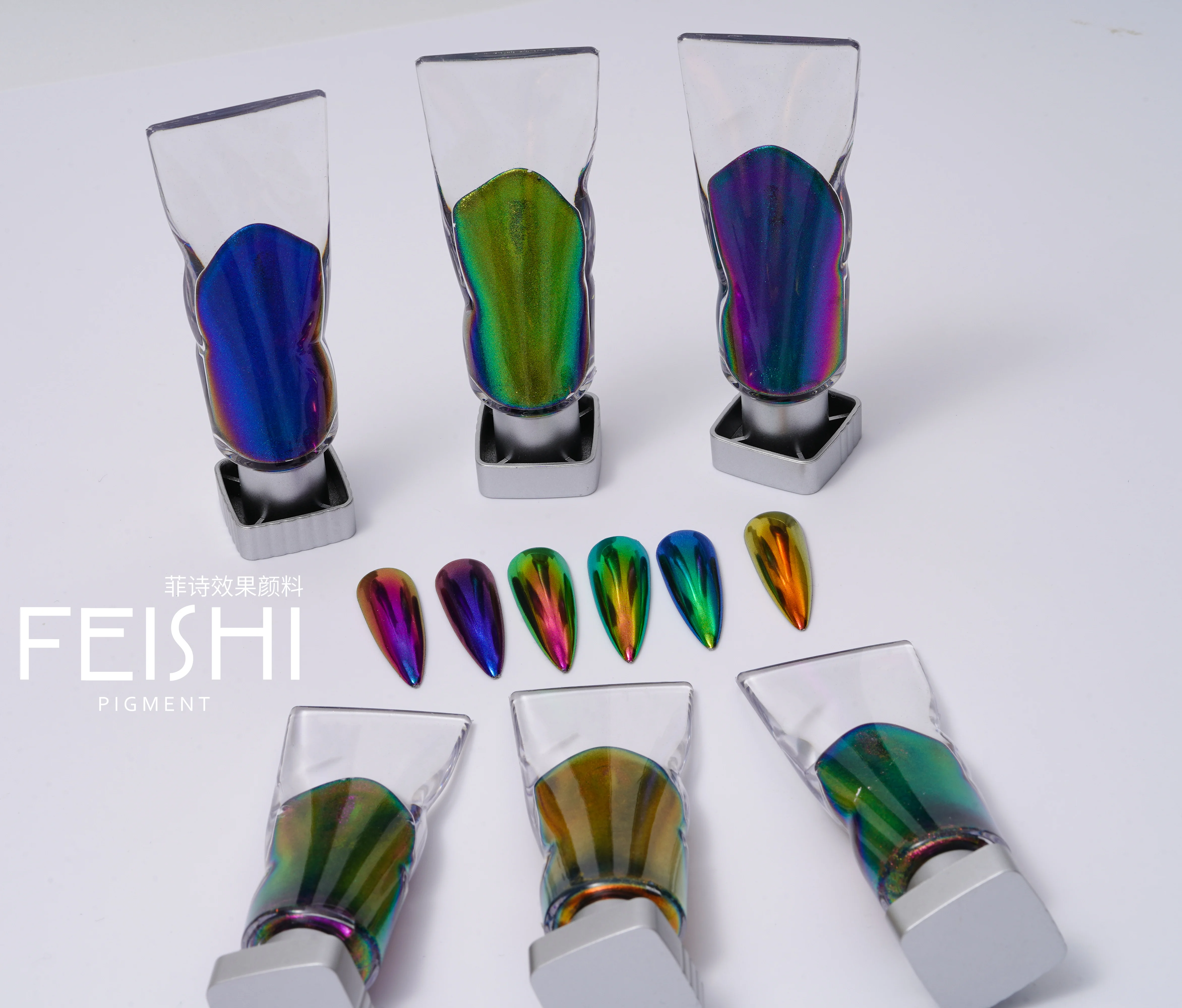 Factory manufacturer direct sell liquid type chrome mirror pigment for nail decoration