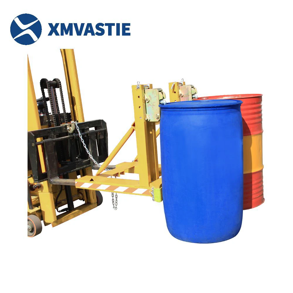 500kg Heavy duty forklift mounted Oil Drum clamp lifter grab 55 gallon for forklift