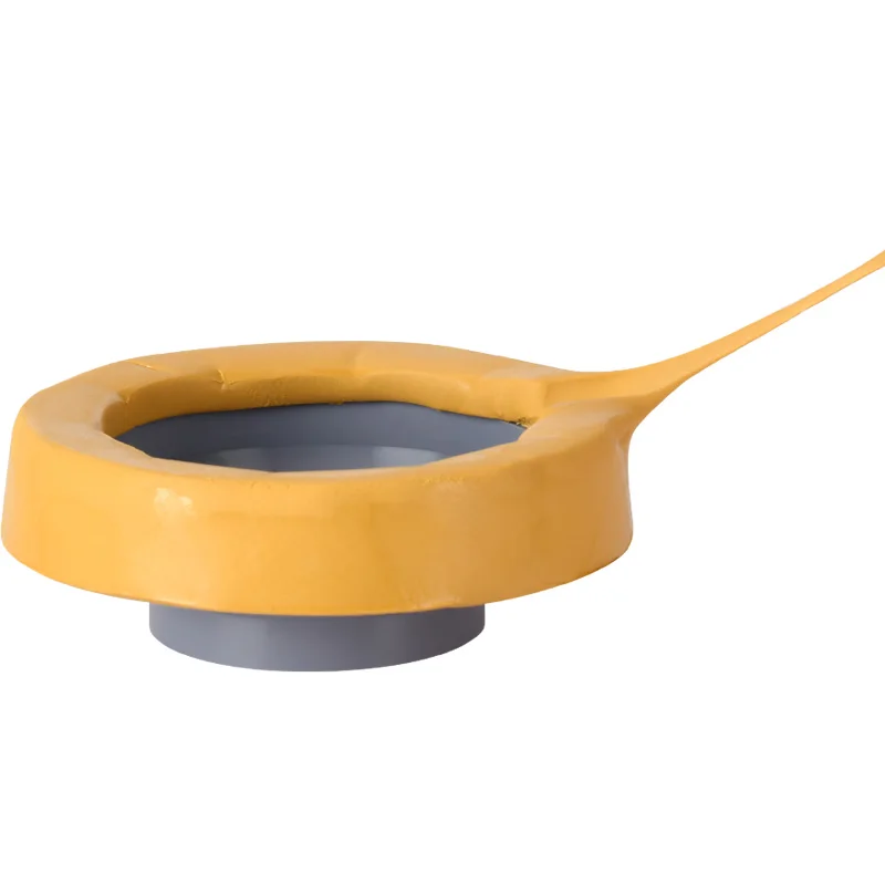 2025 hot ceramic toilet factory use RHF201 Toilet Rubber Seal yellow color with grey holder  3inch outlet use Toilet Rubber ring