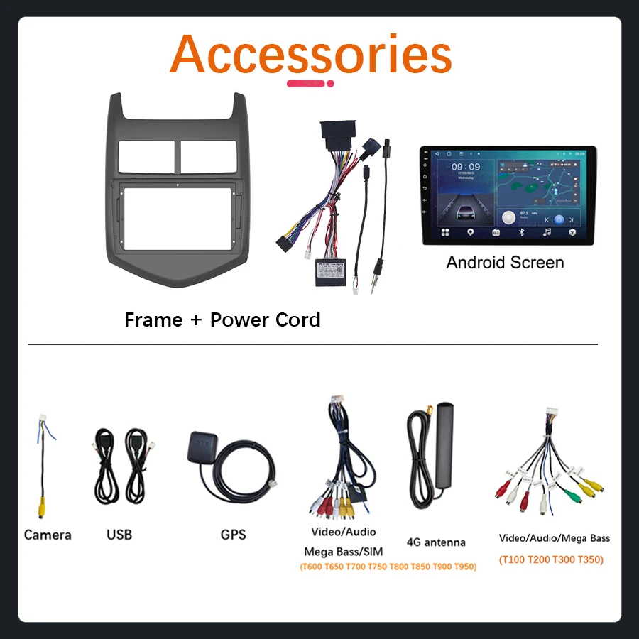 LT LUNTUO Car Dvd Player 9 Inch Android 13 Radio Video Audio Stereo Gps Navi System For Chevrolet Aveo/sonic 2011-2013