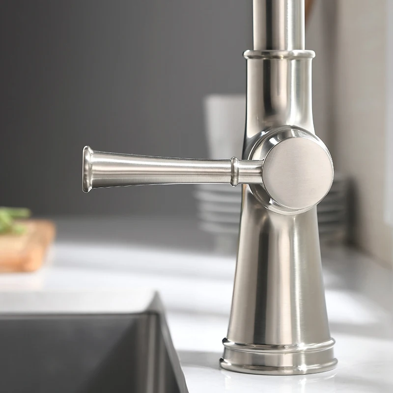 Luxury Home Kitchen Hardware Single Handle Pull Kitchen Sink Nozzle Tap Faucet