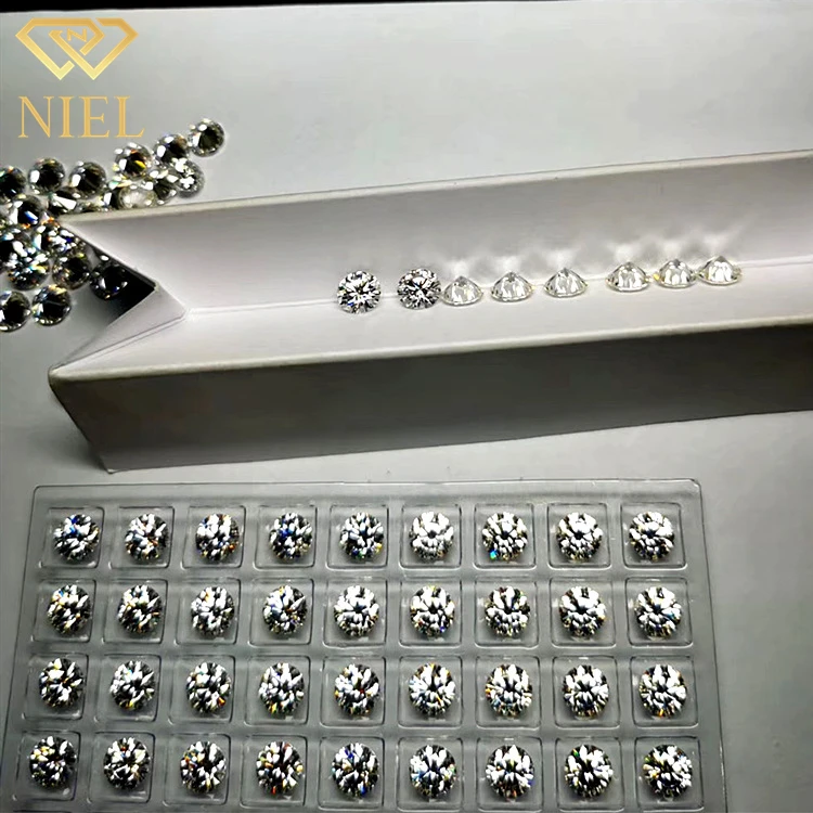 DEF vvs round cut synthetic 2 carat price 8mm diamond moissanite