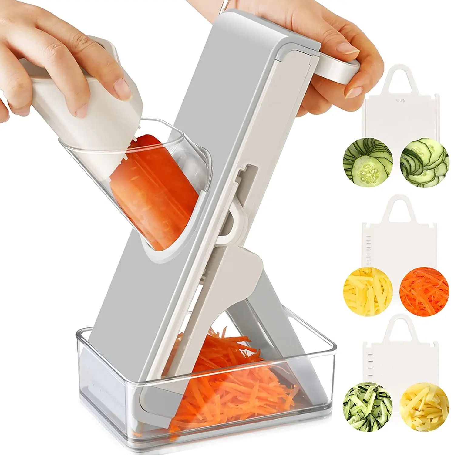 Kitchen Accessories Hand Manual Foldable Vegetable Cutter Food Slicer With Multi Blades