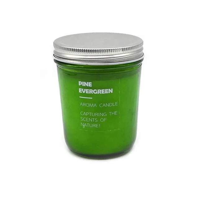 LC03P Wholesale Mason Jar Scented Massage Candles Lid Aromatherapy Soy Wax with Custom Stickers and Metal Home Decoration Bamboo