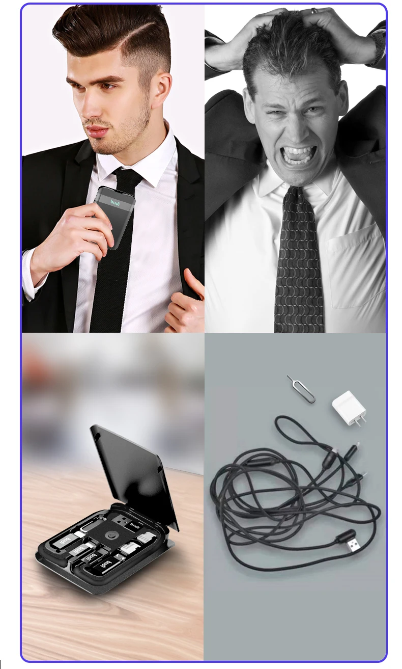 budi high tech marketing gift items smart adapter new gadgets Led light mobile phone accessories Wireless Charger All in One