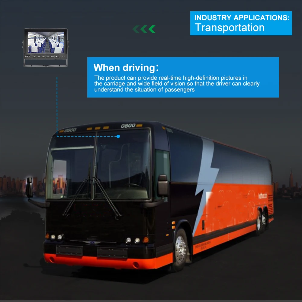 PJAUTO Bus Inside Camera AHD 720P 1080P Surveillance Camera for Safety