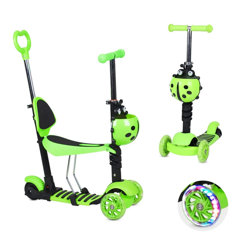 Multi-fuction 5in1Kids Scooters 3 Wheel Kick Play Kids Cart Skate Boards With Seat For Sale