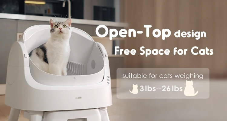 Wonderful design Smart cat sand box without rake large selfcleaning cat litter box for cats