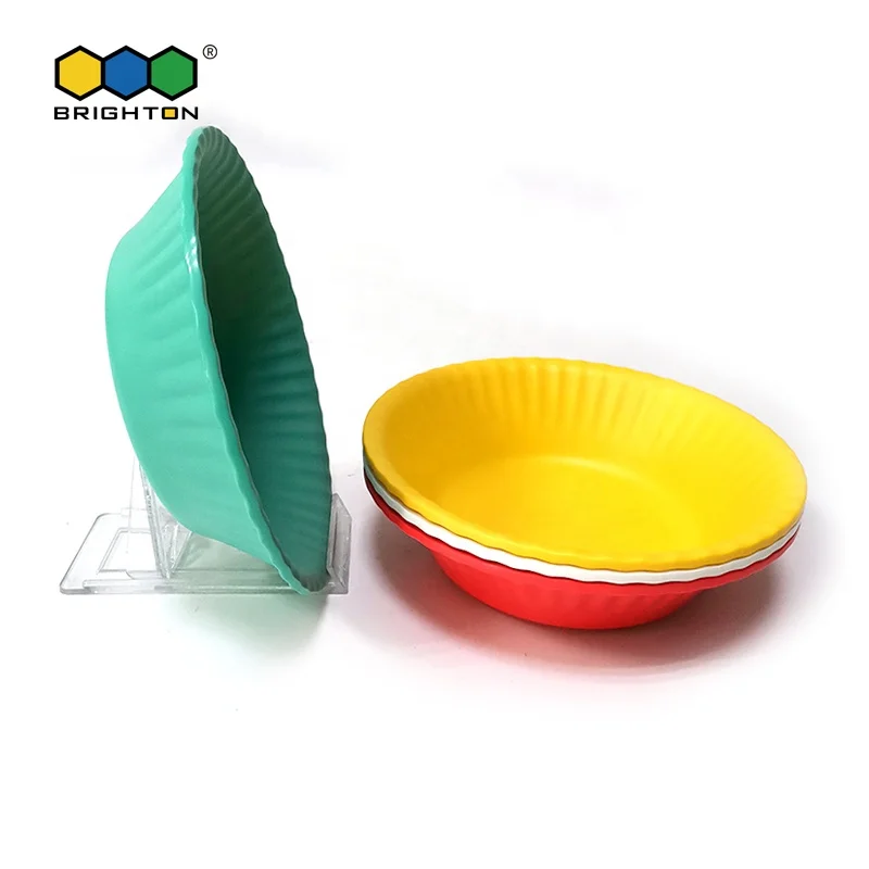 
Unique Origami Style Design stackable melamine janeese salad soup bowl red yellow white green for party 