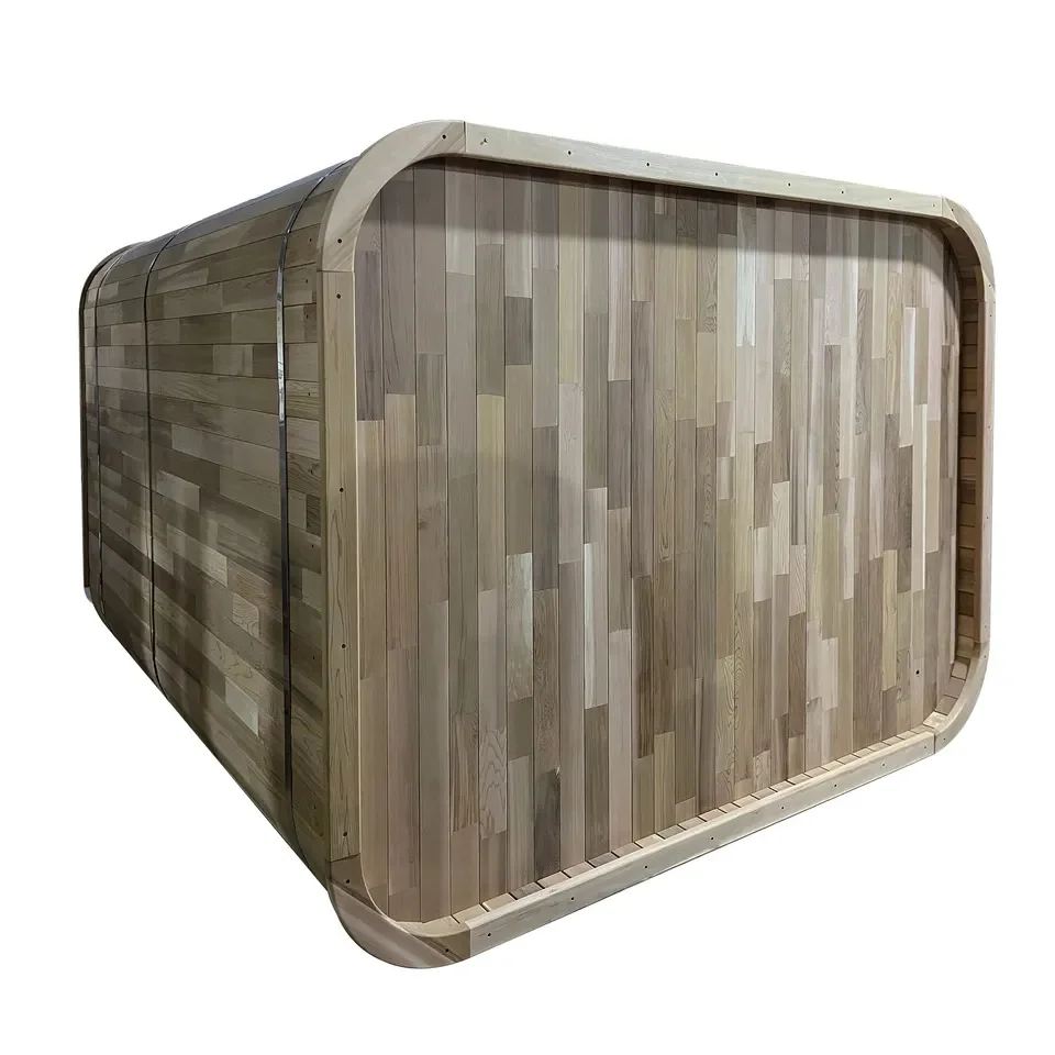 Sauna Shower Room Traditional Steam Hemlock Wooden Outdoor Modern Solid Wood Luxury Red Cedar Wood Outdoor 6 Person Sauna CN;JIN