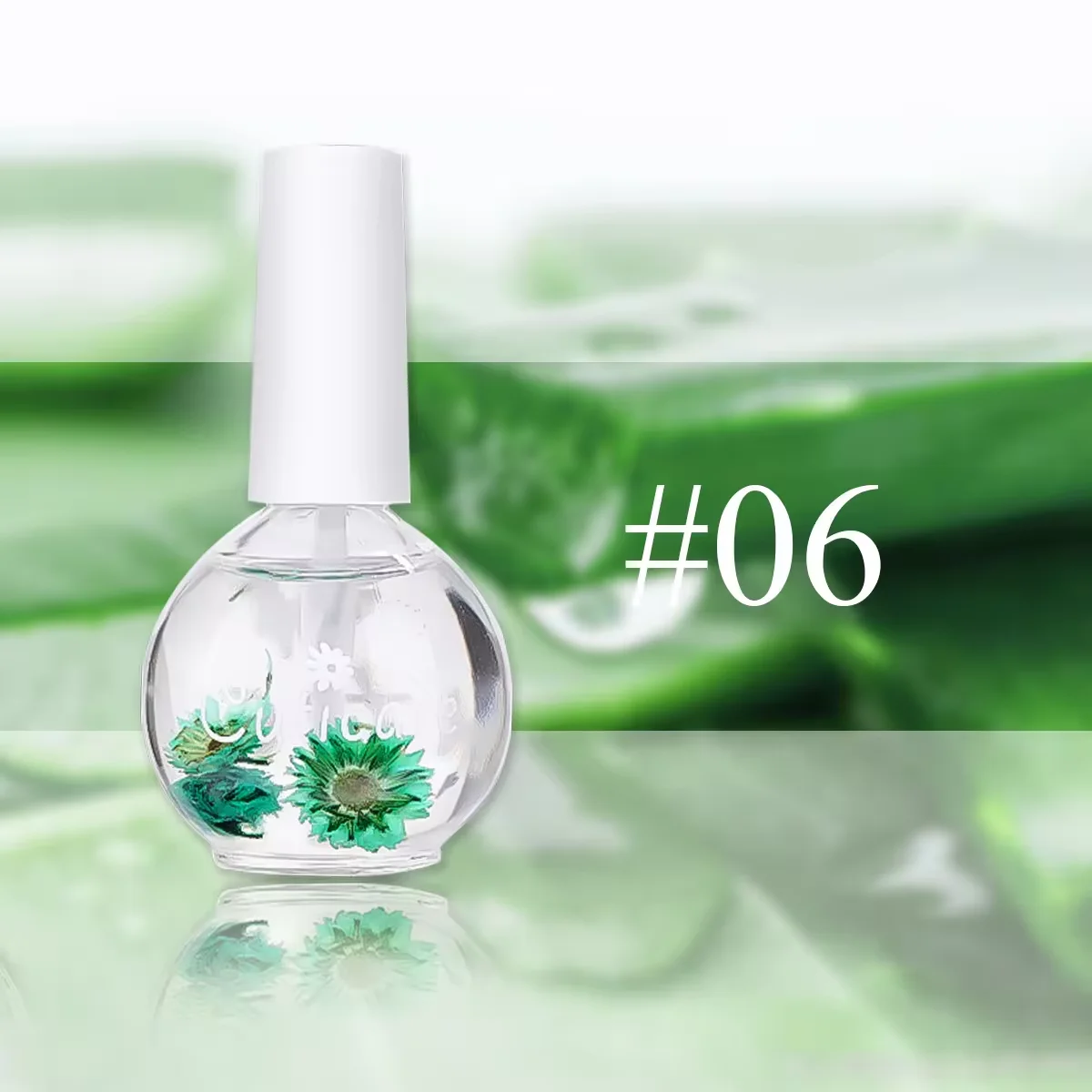 Organic Cuticle Oil with Dropper Repair Nail Salon Fruits Revitalizer Oil Pen for Nail Care Polish Serum Art Gel with Dry Flower