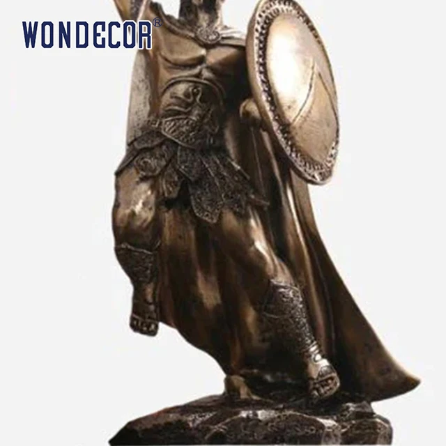 Wondecor  Custom Life Size Bronze Statue of Ancient Greek Warrior