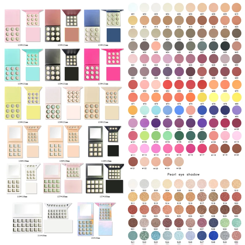 Custom  Makeup Cardboard Eye shadow Palette Pick Your Own Colors Wholesale Eye shadow Private Label