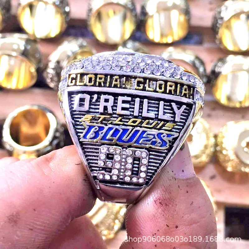 
2020 Louis Gold Flag Glory Championship Ring Zircon Alloy Sport Ring Athletic Memorial Jewelry for men and women fans gift 