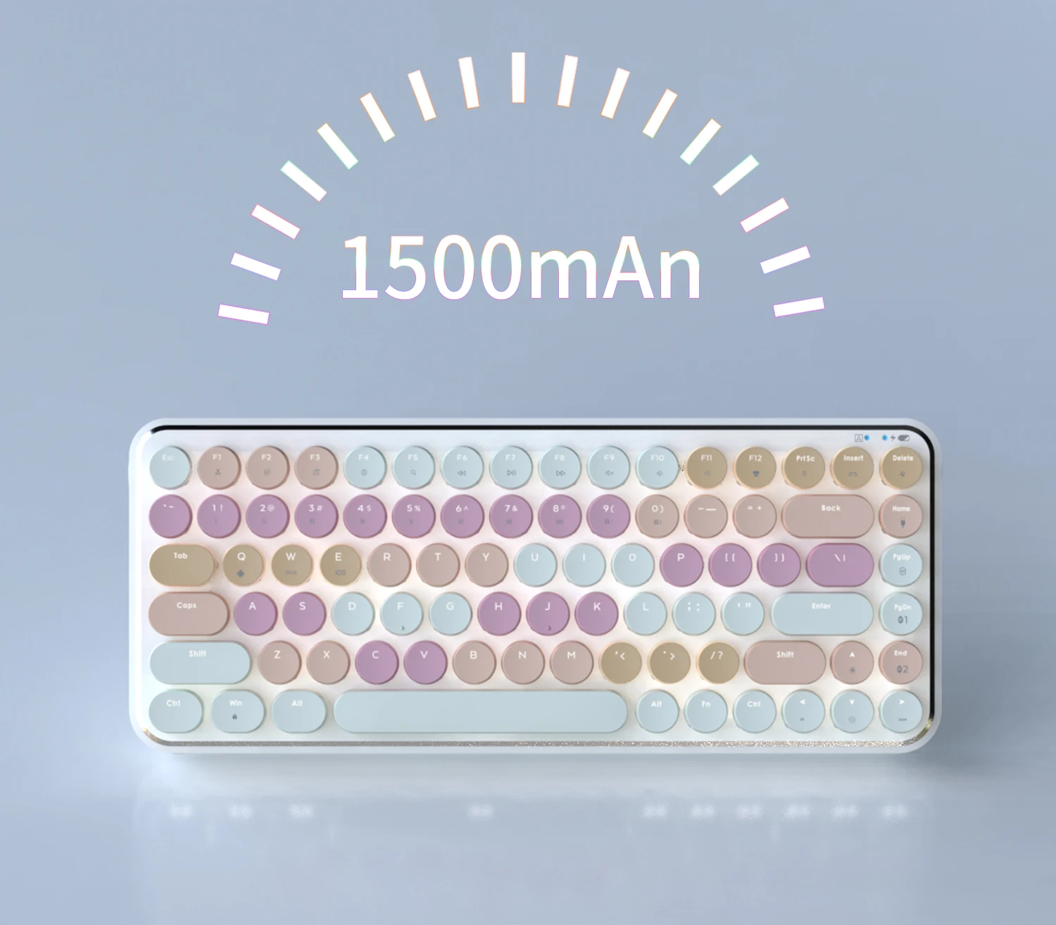 AJAZZ K840T 84 Keys Wireless Type-C Keyboard Gaming LED Wired Keyboard Usb Custom Keyboards Mini